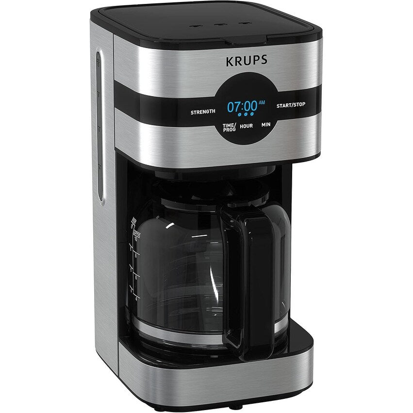 10-Cup Digital Coffee Maker, Black Stainless Steel, Programmable Brewing, Auto Pause & Serve