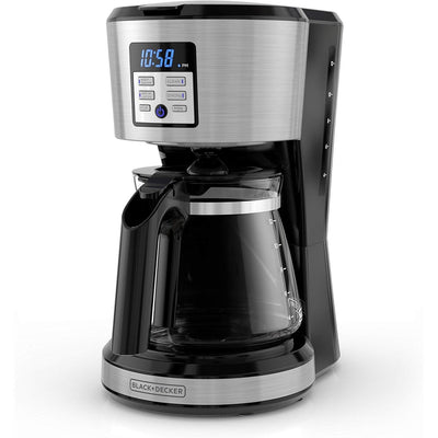 12-Cup Programmable Coffee Maker, Vortex Brew Technology, Black