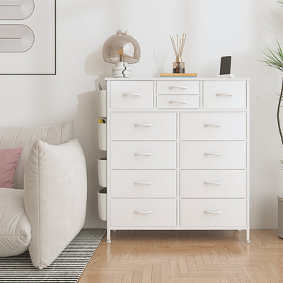 12 Drawer Dresser Fabric Tall Dressers for Bedroom Chest of Drawers