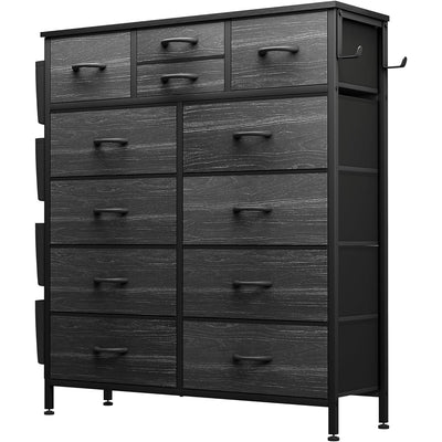 12 Drawer Dresser Fabric Tall Dressers for Bedroom Chest of Drawers