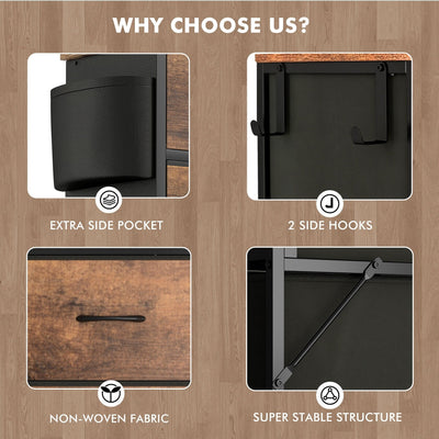 12 Drawer Dresser Fabric Tall Dressers for Bedroom Chest of Drawers