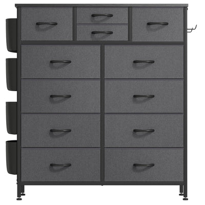 12 Drawer Dresser Fabric Tall Dressers for Bedroom Chest of Drawers