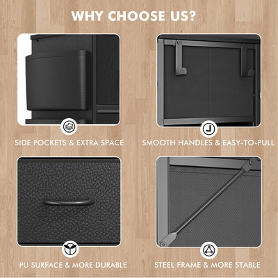 12 Drawer Dresser Fabric Tall Dressers for Bedroom Chest of Drawers