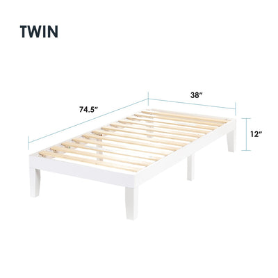 12 Classic Solid Wood Platform Bed Frame