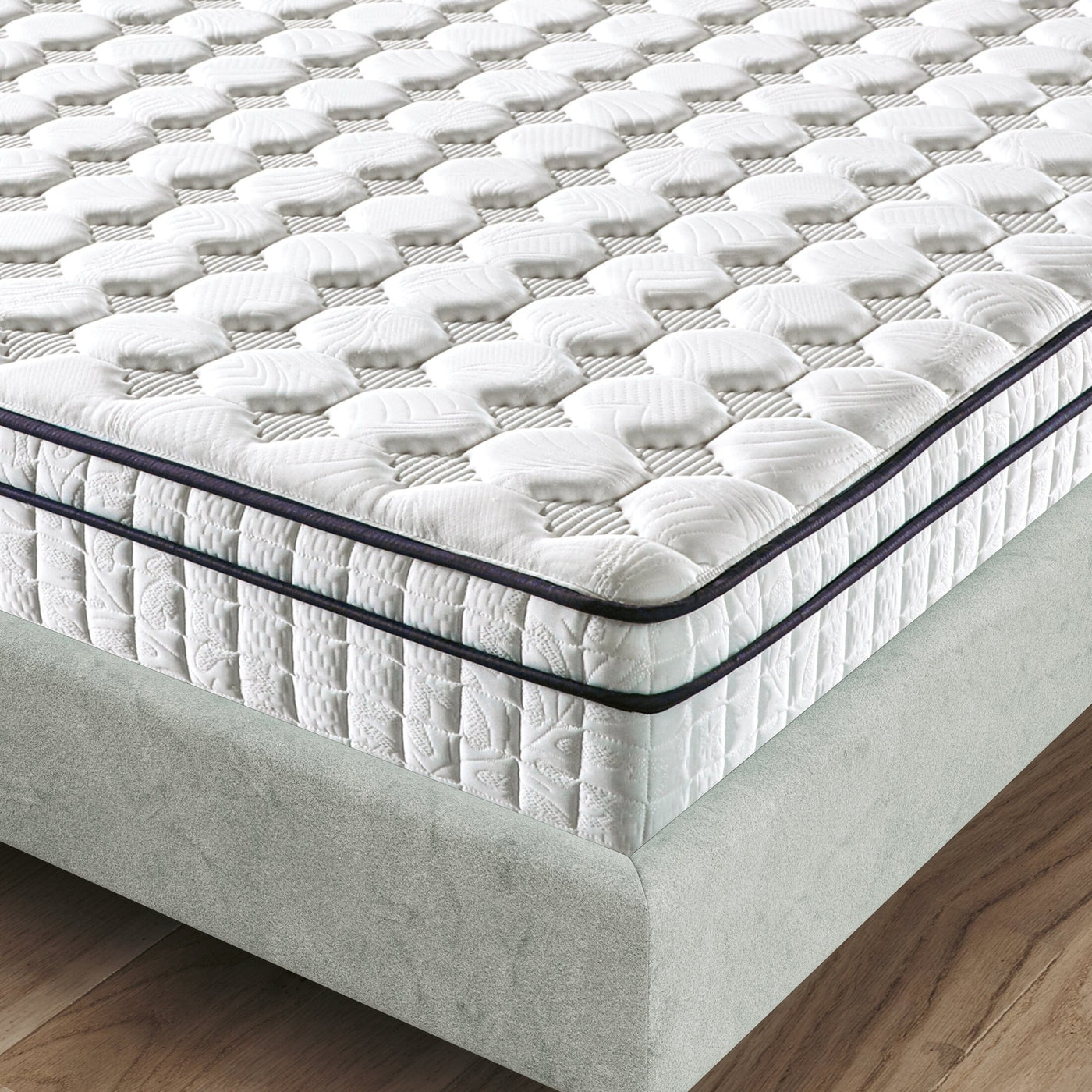 Assembled in USA - 12 Diamond Hybrid Mattress Pocket Coil and Cool Gel Memory Foam