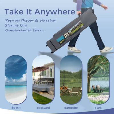 13' x 13' Outdoor Canopy Patio Gazebo Reinforced garden Pop-up Canopy Tentwith Elegant Corner Curtain - 13x13ft