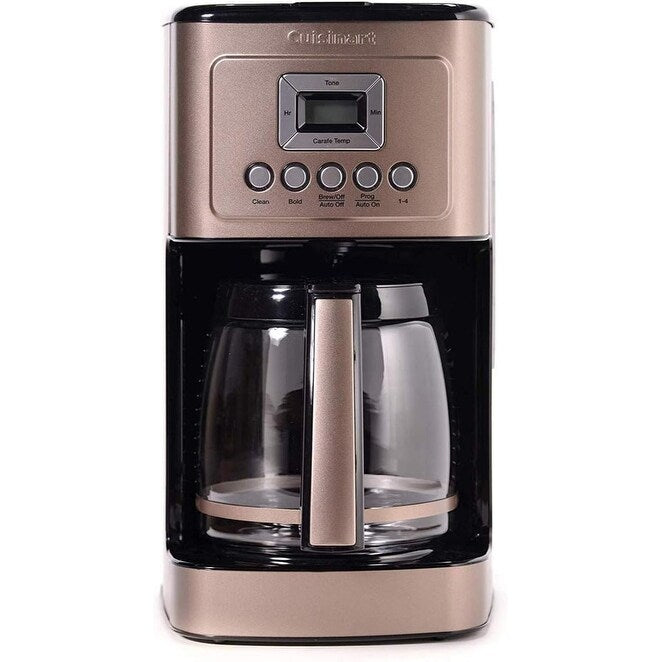 14-Cup Automatic Coffee Maker, Glass Carafe, Brew Strength Control, 1-4 Cup Setting, Stainless Steel Umber