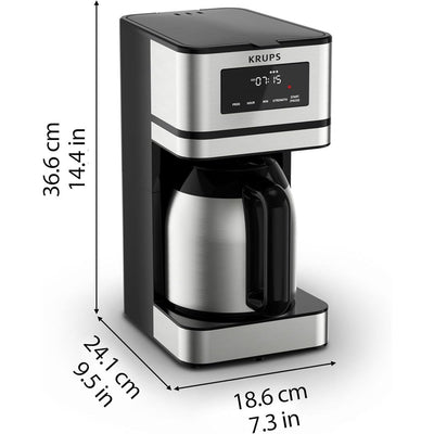 14-Cup Programmable Coffee Maker, Stainless Carafe, 3 Brew Strengths, 24H Timer, 4H Keep Warm