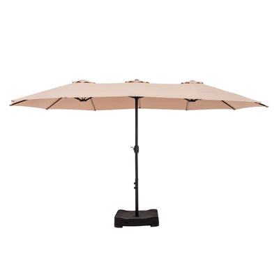MAISON ARTS 15ft Double-Sided Patio Extra Large Twin Umbrella with Base Included