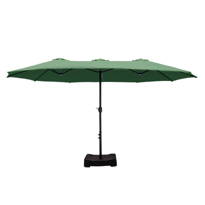 MAISON ARTS 15ft Double-Sided Patio Extra Large Twin Umbrella with Base Included