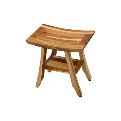 EcoDecors, Bench, Shower Stool, Shower Seat, Shower Chair for Inside Shower, Small Bench, Teak Shower Bench, Shower Foot Rest