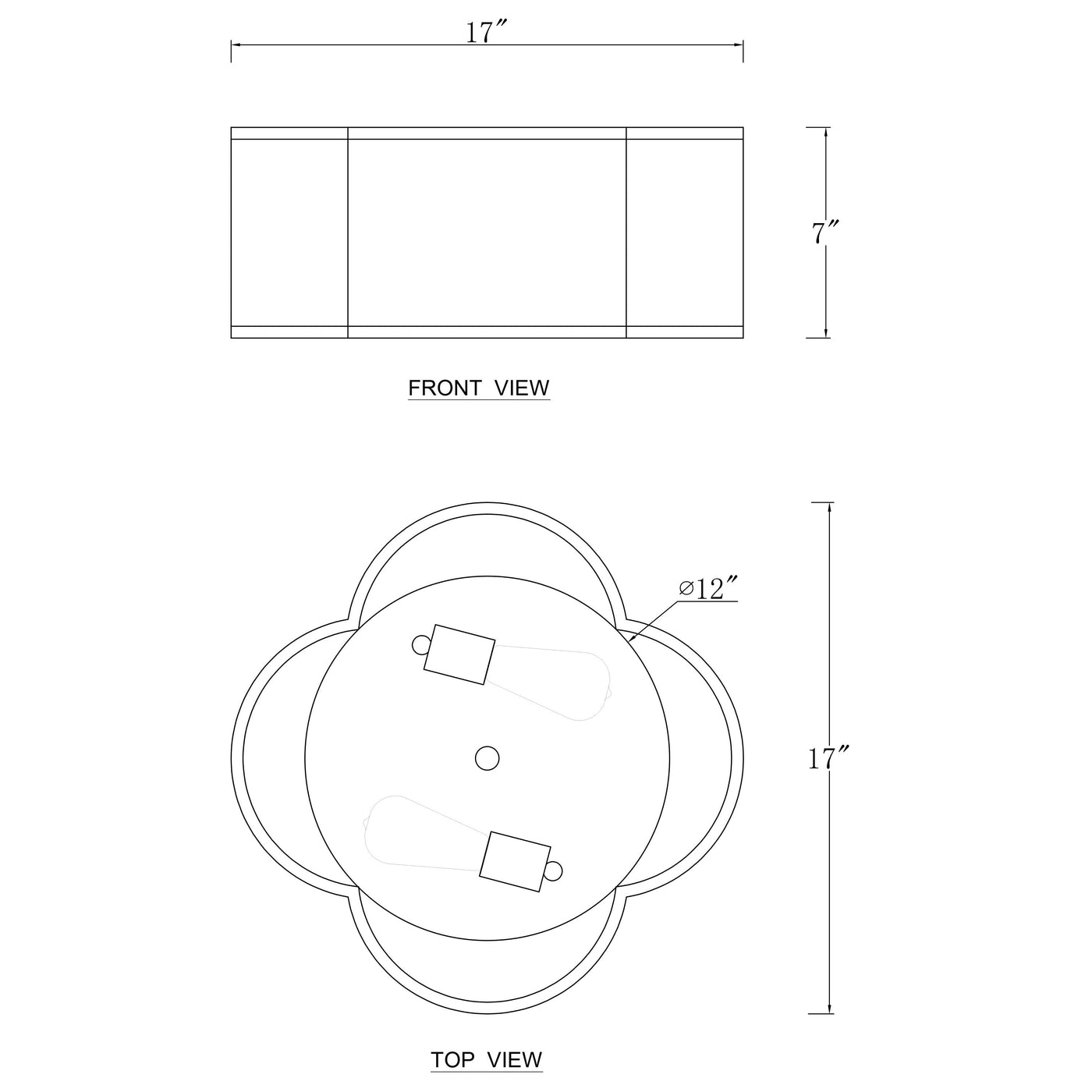 2-Light White Linen Flush Mount with Acrylic diffuser
