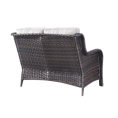 Gymojoy Outdoor Loveseat Wicker Sofa Set Rattan Sofa