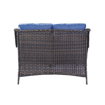 Gymojoy Outdoor Loveseat Wicker Sofa Set Rattan Sofa