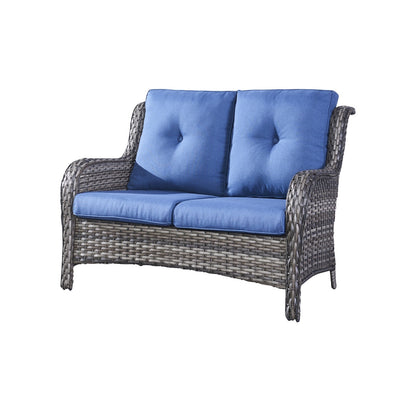 Gymojoy Outdoor Loveseat Wicker Sofa Set Rattan Sofa
