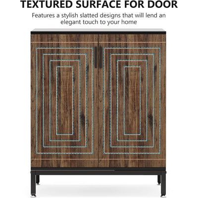 20 Pairs Modern Shoe Storage Cabinet with Doors, 6-Tier Freestanding Entryway Shoe Organizer Rack