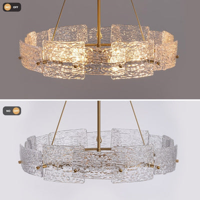 23.6 in. Modern Gold Crystal Chandelier 6-Light Glam Drum Pendant Light for Kitchen Island Dining Room