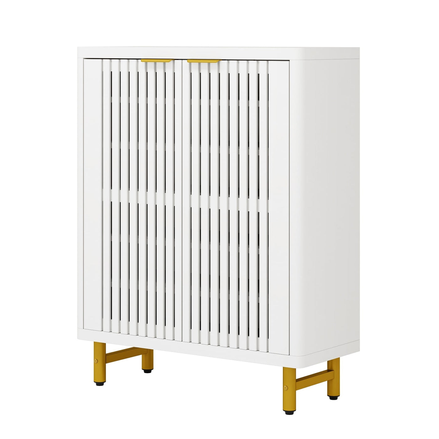 24 Pairs Shoe Storage Cabinet with Door for Entryway Living Room