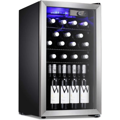 26 Bottle Wine Cooler/Cabinet Beverage Refigerator Mini Fridge - 17.52*19.29*31.18in