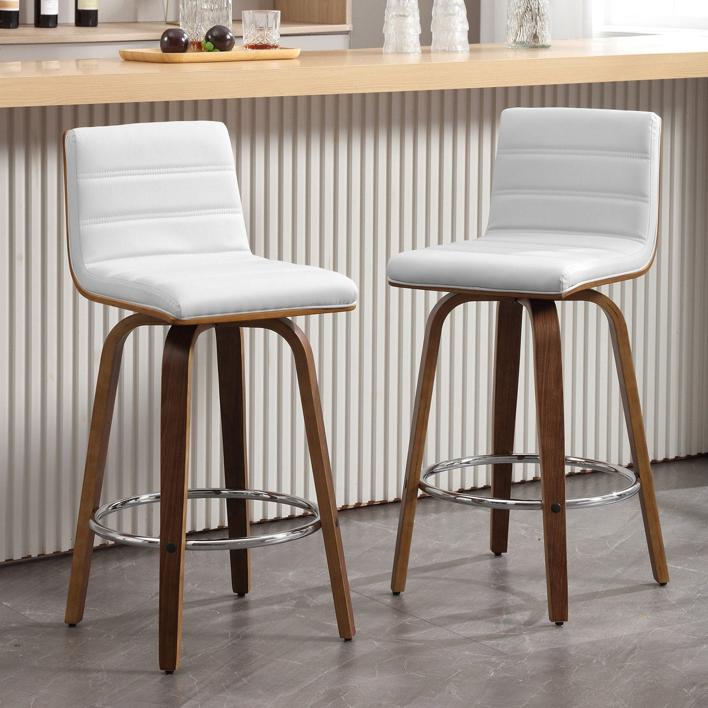 26/29 Faux Leather Swivel Bar/Counter Stools, Set of 2/3