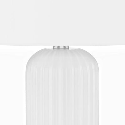 28 Ceramic USB White Table Lamp Set (Set of 2)