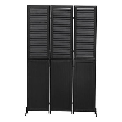 3 Panel Room Dividers and Folding Privacy Screen Natural Wooden Room Partitions 6ft Wall Divider for Room Separation