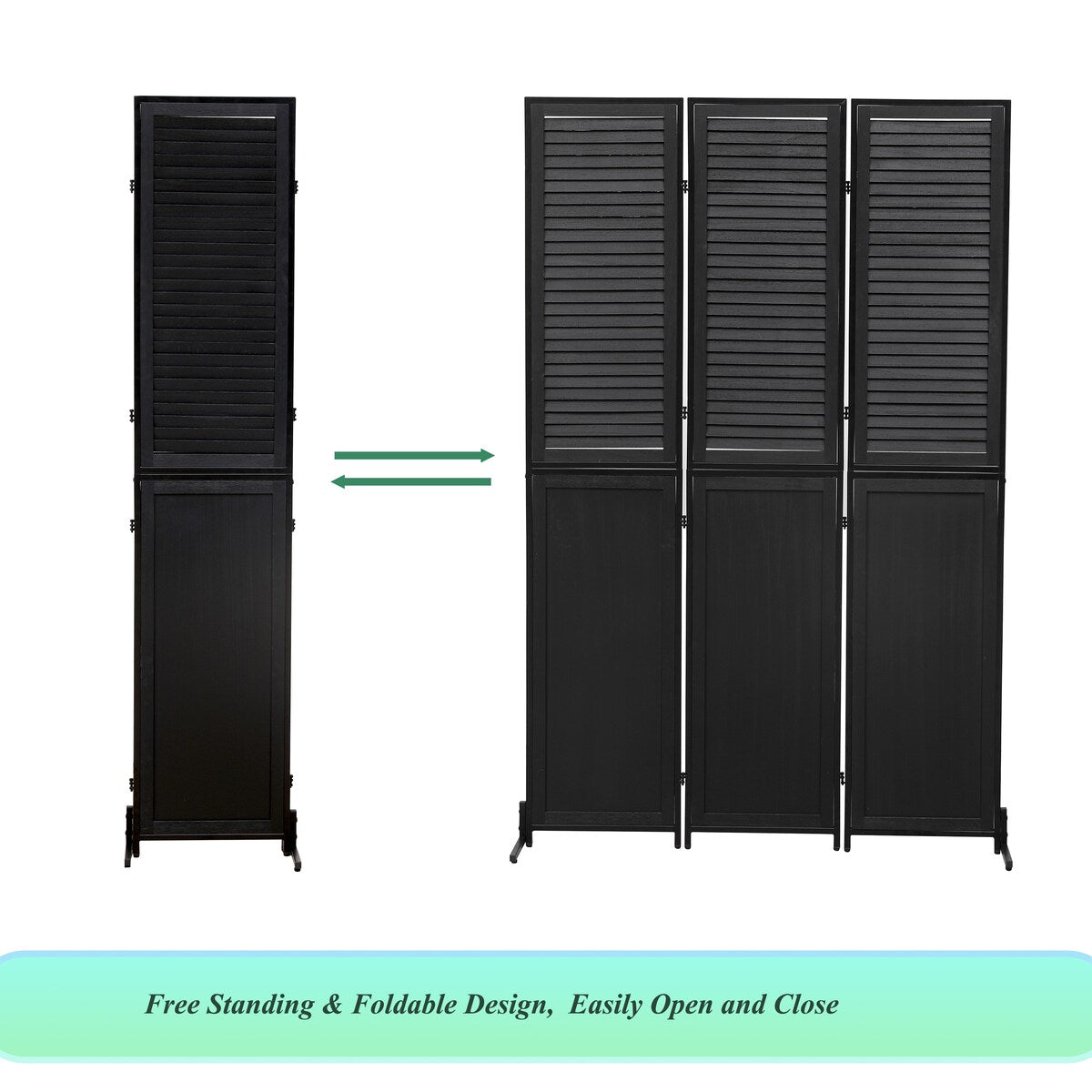 3 Panel Room Dividers and Folding Privacy Screen Natural Wooden Room Partitions 6ft Wall Divider for Room Separation
