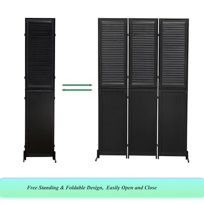 3 Panel Room Dividers and Folding Privacy Screen Natural Wooden Room Partitions 6ft Wall Divider for Room Separation