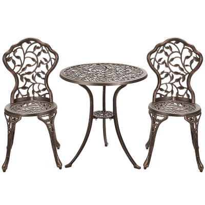 3 Pieces Outdoor Bistro Set Patio Furniture Set Table and Chairs Set