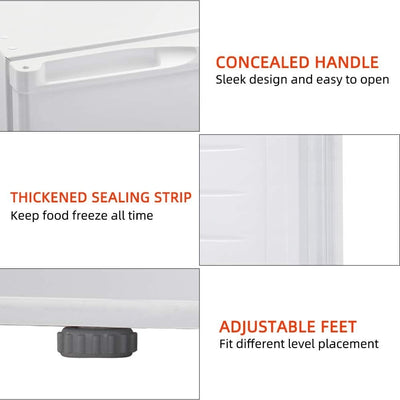 3.0 Cu.ft Compact Upright Freezer with Reversible Single Door