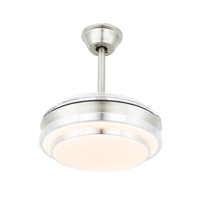 Bella Depot 36 Modern Retractable Ceiling Fan with Led Light, 6-Speed Reversible Blades with Remote