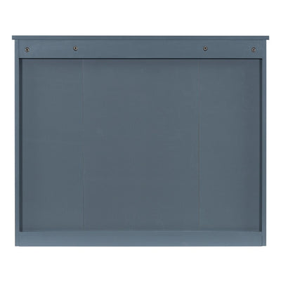 36'' Modern Bathroom Vanity with Top Sink and Mirror Cabinet,2 Doors and 2 Drawers