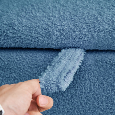 39.5 Off White Boucle Storage Ottoman Bench Sherpa Storage Bench Ottoman Foot Rest End of Bed for Living Room Bedroom,Wood Leg