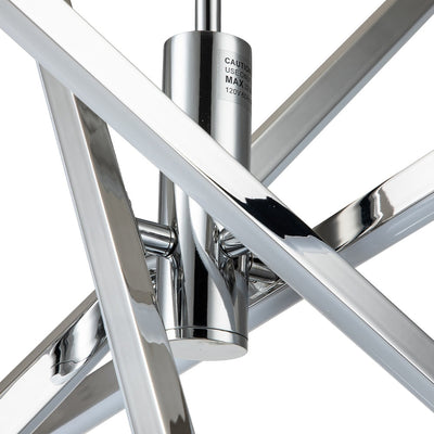 Black/ Gold Modern Aluminum LED Chandelier Linear Sputnik Ceiling Pendant Light for Living/ Dining Room/ Kitchen