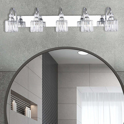 Chrome/ Black/ Gold Modern Over Mirror Crystal Bathroom Restroom Wall Lighting Fixtures Bath Lights Vanity Light