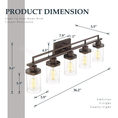 4/5/6-Light Vintage Bathroom Vanity Light
