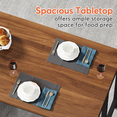 43 Wide Kitchen Island, Kitchen Counter Table with 5 Open Shelves