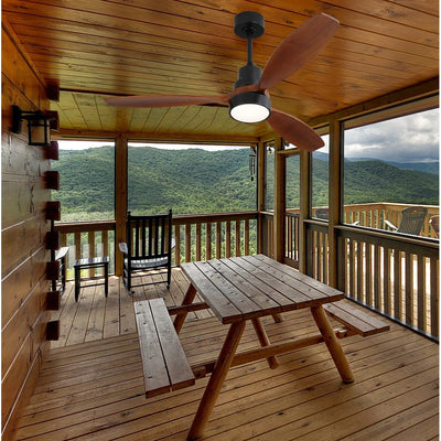 48 and 52 Integrated LED Ceiling Fan with Light and Remote, Reversible DC Motor