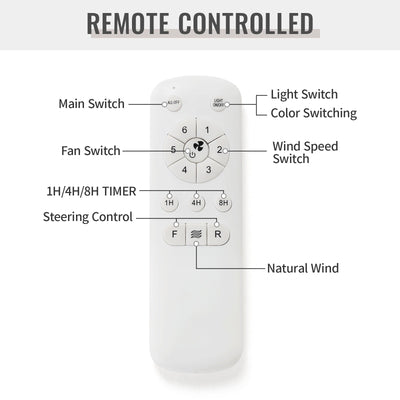 48 and 52 Integrated LED Ceiling Fan with Light and Remote, Reversible DC Motor