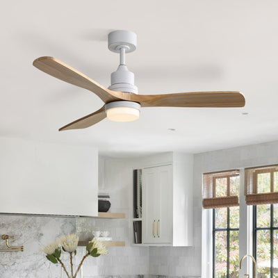 48 and 52 Integrated LED Ceiling Fan with Light and Remote, Reversible DC Motor