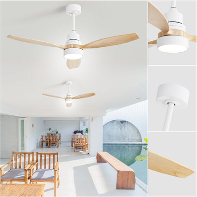 48 and 52 Integrated LED Ceiling Fan with Light and Remote, Reversible DC Motor