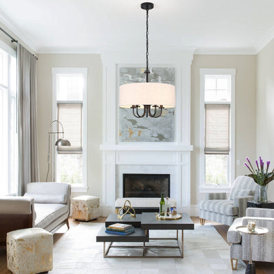 5-Light Modern Semi Flush Mount Ceiling Light for Dining Room Bedrooms Living Room - N/A