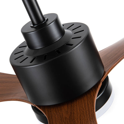 52 Inch LED Ceiling Fan with Lights Remote(3-Blade)