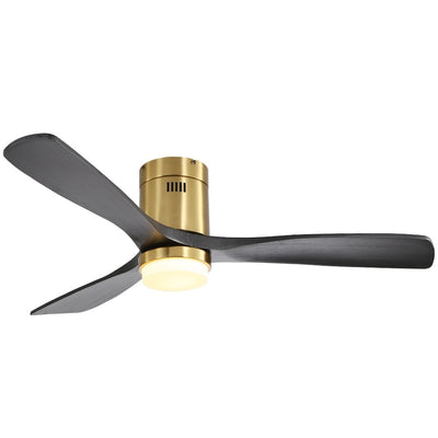 Sofucor 52 Inch Flush Mount Ceiling Fan with Remote, Reversible Motor,Integrated Light Optional