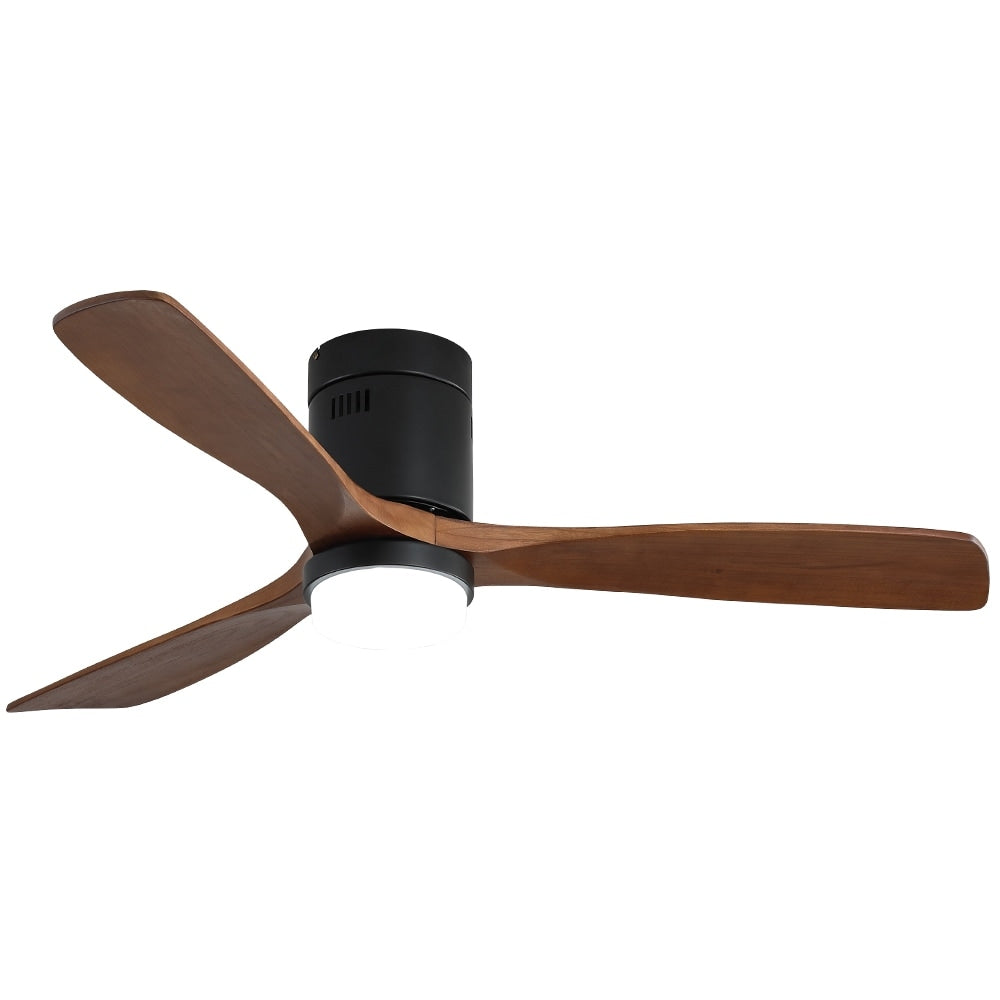 Sofucor 52 Inch Flush Mount Ceiling Fan with Remote, Reversible Motor,Integrated Light Optional