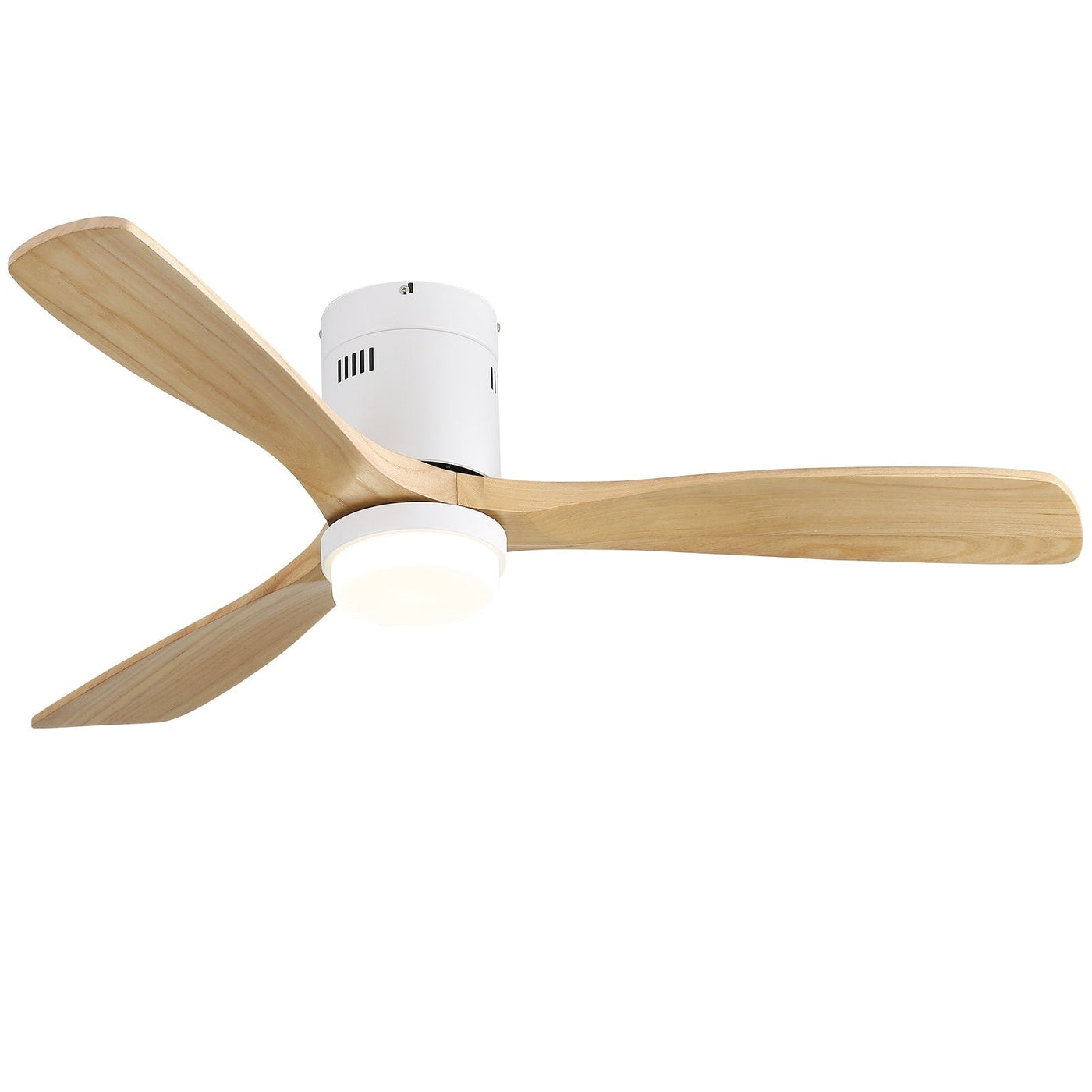 Sofucor 52 Inch Flush Mount Ceiling Fan with Remote, Reversible Motor,Integrated Light Optional