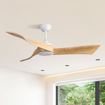 52 inch Modern Solid Wood / ABS Ceiling Fan With Remote Control(No Light),6 WInd Speed,Reversible Airflow