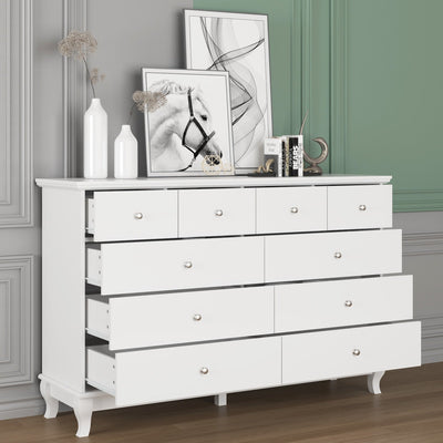 55.1 Wide Double Bedroom Dresser with Storage Drawers