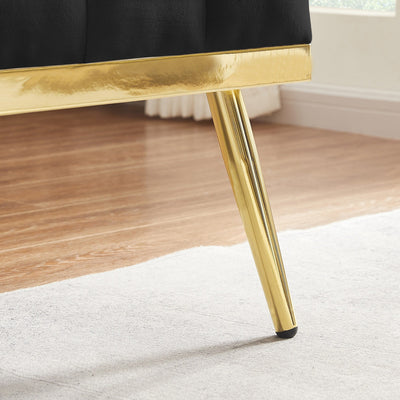 55.5 Velvet 2-Seater Sofa with 2 Pillows, Contemporary Design, and Easy Assembly