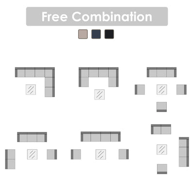 6 - Person Outdoor Sectional Seating Group with Cushions